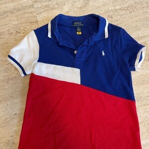 Polo by Ralph Lauren Kids Polo Shirt - Blue, Red, White Jersey Rugby Tee